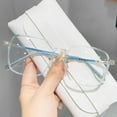 thumbnail image 3 of Blue Light Blocking Glasses Unisex Large Frame Clear View Strong Hinge Color-changing Transparent with Brim Eye Protection Clear Bluelight Glasses Spectacles, 3 of 8