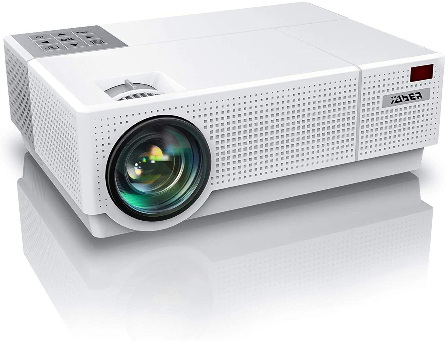 Native 1080P Projector YABER Movie Projector with 5500 Lumens 70,000 Hours X/Y Zoom Function Full HD Video Projector Compatible with iPhone,Android,PC,TV Box,PS4 for Home/Outdoor/Gaming 