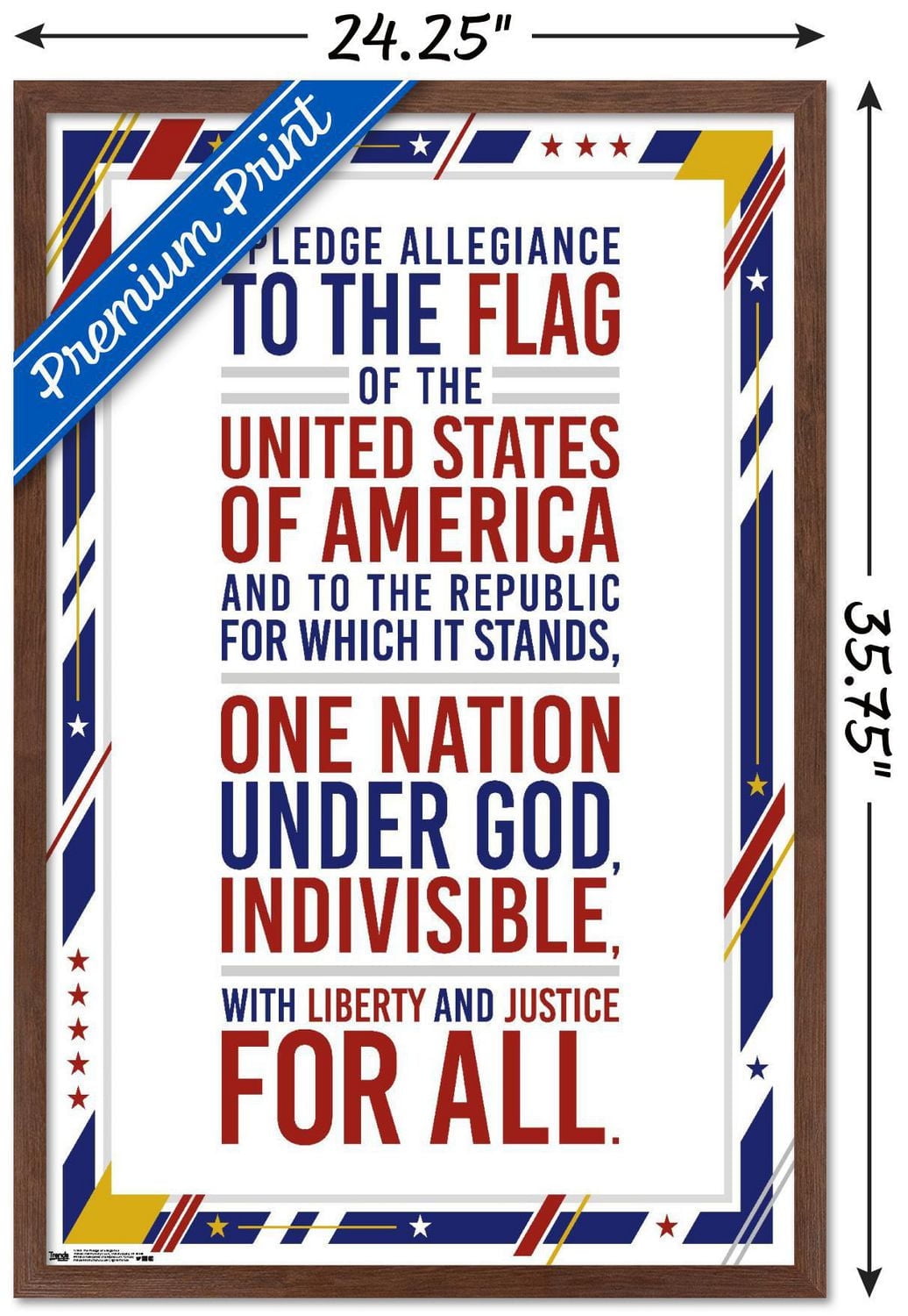 The United States Of America - Pledge Of Allegiance Wall Poster