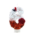 thumbnail image 1 of Bougie Ombrée Rouge, Bougie Chiffre Papillon Rose, Bougies d'Anniversaire Papillon 6e, Bougies Chiffres pour Gâteau Décorées de Roses Rouges, pour Anniversaires, Fêtes et Célébrations de Mariage, Fleur C Chiffre 6, 1 of 6