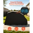 thumbnail image 6 of VEVOR Motorcycle Storage Shelter with Security Lock, 600D Oxford Flip-Up Garage Tent, Heavy-Duty All-Weather Motorcycle Cover with Ventilation Windows, 136x54x75 in Outdoor Vehicle Shelter, Black, 6 of 9