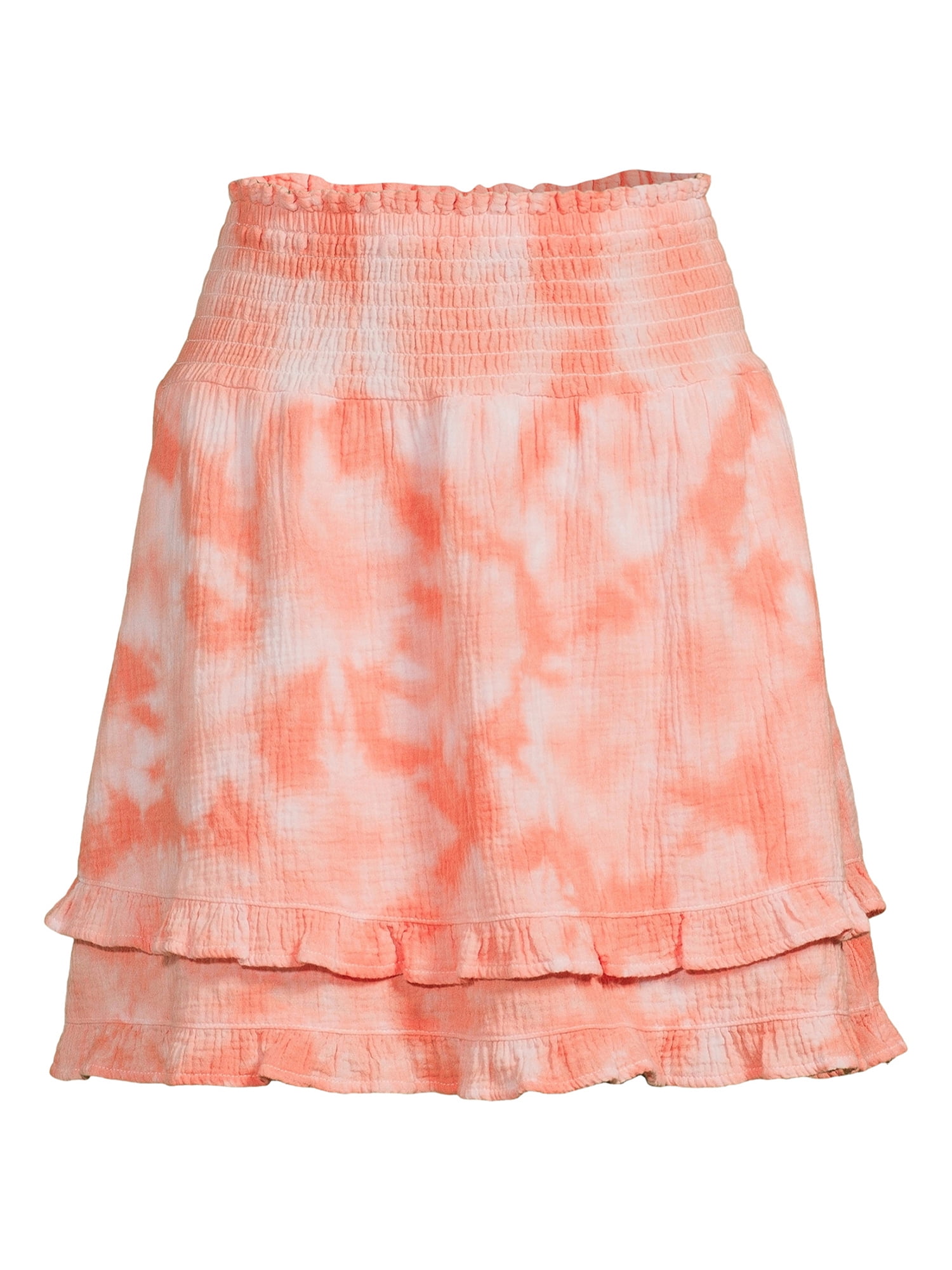 Time And Tru Women's Coordinating Tiered Mini Skirt