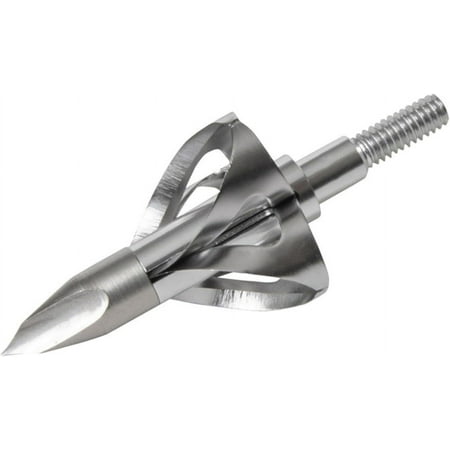 Toxic Broadhead | 100 Grain | 7/8" Cutting Diameter | Coring Style Head | Silver Broadhead for Compound Bows OR Black Broadhead for Crossbows | 3 Pack