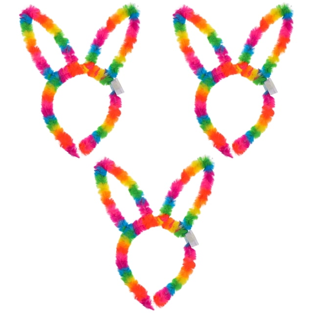 EeaseMX 3 piezas de adorables aros para el pelo con orejas de peluche de dibujos animados para modelar el cabello