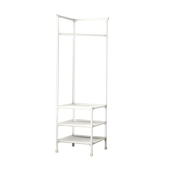 DOLITY Coat Rack Dorm Sweaters Jackets Scarf Hats Multipurpose Clothes Hanger Stand Three Layer White