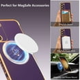 thumbnail image 5 of Magnetic Case for Samsung Galaxy S23 Plus 5G Case[Compatible with MagSafe] Cute Plating Love Hearts Case with Camera Protection,Soft Shockproof TPU Bumper Cover for Women Girls,Dark Violet, 5 of 14