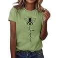thumbnail image 2 of Wangmeiwg Women's Floral Print Round Neck T Shirt | Casual Short Sleeve Tee | Comfortable & Stylish Phrasing Shirt, 2 of 5