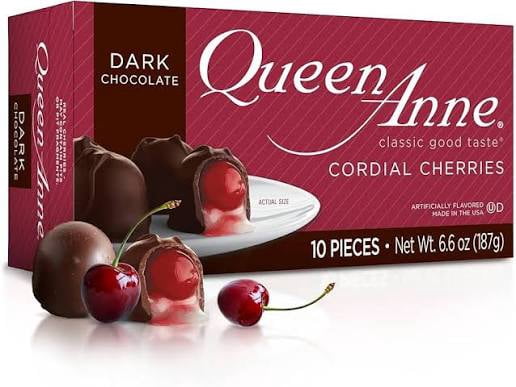 Queen Anne Cordial Cherries Assorted Flavors: Milk Chocolate, Dark Chocolate, Cherry Cola, French Vanilla, & Dark Chocolate with Coconut , (10 Pieces Each)