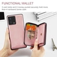 thumbnail image 5 of for Motorola Moto S30 Pro Wallet Case, Minimalist Luxury PU Leather Magnetic Detachable Credit Card Holder, 2 in 1 Zipper ID Cash Slot, Magnetic Closure Kickstand Folio Flip Slim Cover,Pink, 5 of 7