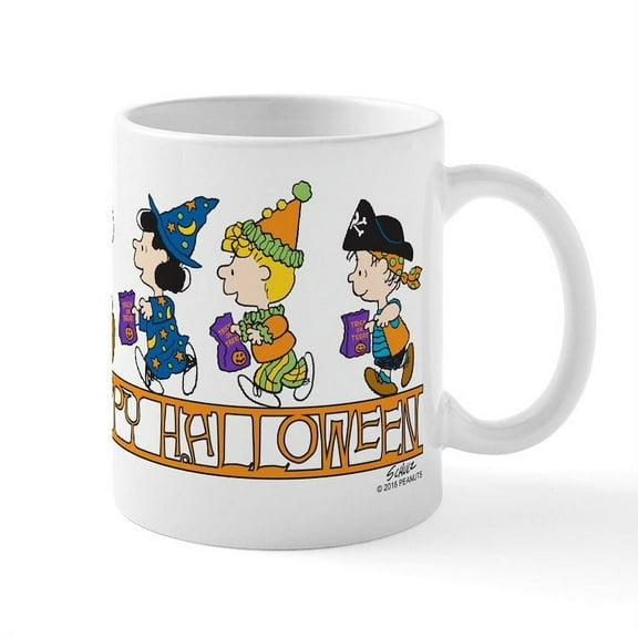 CafePress - Peanuts Happy Halloween - 11 oz Ceramic Mug - Novelty Coffee Tea Cup