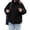 Black, variant on Womens Loose Crop Pea Coat Wool Blend Short Overcoat Casual Stand Collar Winter Outerwear