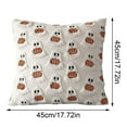 thumbnail image 7 of Halloween Pumpkin Ghost Pillow Covers 18x18 Set of 2, White Soft Plush Faux Fur Farmhouse Throw Cushion Cases for Holiday Home Decorations, 7 of 7