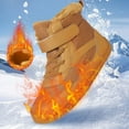 thumbnail image 2 of NOKIO Kids Wide-Toe Box Winter Boots Fau𝗑 F𝗎r Lined Hook-and Loop Closure Textile Upper Flexible Drop Non‑Slip Sole Comfortable Cold Weather Footwear for Boys Girls, 2 of 7