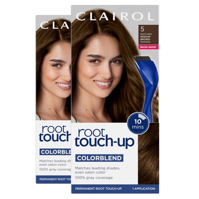Tinte para el cabello Clairol Root Touch-Up Nice'n Easy 5 Medium Brown x2