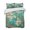 Teal, Gold, White, variant on Quilts Twin Size, Teal Abstract Soft Comforter Bedding Set for Bed, Luxury Floral Golden Swirls Modern Lightweight Quilted Bedspread with Pillow Cover(2 Pieces) for All Season, 68x86 Inch