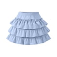 thumbnail image 2 of ATOGUTA Girl's Skirts Blue Elastic High Waist A-Line Short Mini Skirt for School Casual 3T-13, 2 of 7