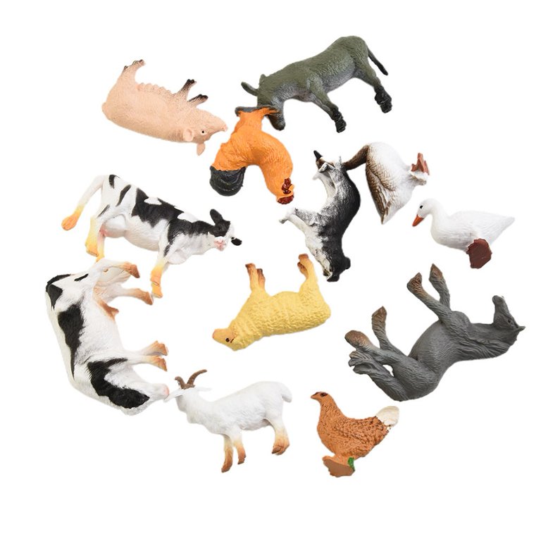 12pcs Simulation Mini Animaux De Ferme Volaille Figurines - Temu