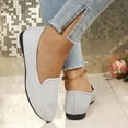 thumbnail image 5 of Silver Womens Casual Breathable Cloth Solid Color Flat Shoes Round Toe Slip On 2026 Spring Summer Lightweight Comfortable Daily Walk Soft, 5 of 9