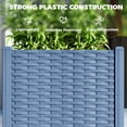 thumbnail image 4 of Outsunny Raised Flower Bed, 5 x 1 x 1 ft Plastic Planter Box with Drainage Holes for Vegetables, Herbs, Flowers & Succulents, Blue, 4 of 9