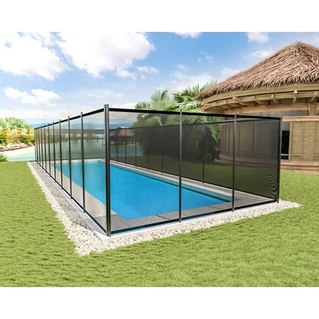 BENTISM Swimming Pool Security Fence Removable Pool Fence 4 x 12 ft for In-Ground
