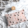 thumbnail image 5 of Pofeuu White And Black Rabbit Print Polyester Microfiber Plush Pillowcases, Super Soft and Cozy Pillow Case Covers with Envelop Closure（Pillow core not included）-16"x24", 5 of 6