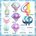 thumbnail image 2 of Mermaid Birthday Decoration,Mermaid Balloons ZS23 Kit Sea Balloon Mermaid Foil Balloon Mermaid Tail Balloons for Girls Mermaid Birthday Party (Numbers 4), 2 of 3