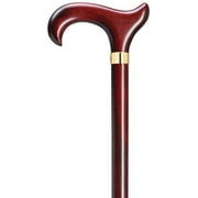 Men Extra Wide Ergonomic Derby Handle Cane Extra Tall 42" Long Burgundy Stain