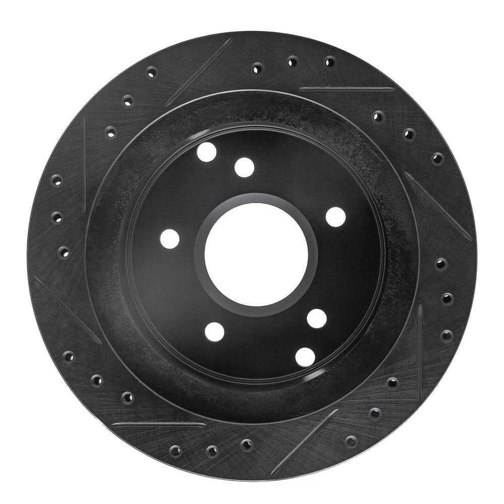Dynamic Friction Company 633-47016R DFC Brake Rotor - Drilled And Slotted - Black