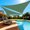 Dark Green, variant on Shade&Beyond8'X8'X8'185 GSM HDPE Curved Triangle Permeable Sun Shade Sail for Patio, Garden & Deck, Light Gray