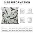 thumbnail image 5 of Seagulls Throw Pillow Cushion Case, Monochrome Sketch Art Style Flying Birds Pattern Seabirds Romantic Sea Themed, Decorative Square Accent Pillow Cover,  Black White, 5 of 5