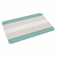 thumbnail image 2 of Turquoise Beige Stripe Door Mat&nbsp;Indoor Outdoor Entrance,Non Slip Small Rug for Kitchen Bathroom Entryway Rug,Modern Art Horizontal Striped Washable Doormat Floor Mat 18x30 Inch, 2 of 8