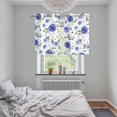 thumbnail image 6 of 2 Panels Kitchen Tier Curtains 39 Inch Length, Blue Flowers Grommets Window Treatment Curtain, Farmhouse Botanical Floral Leaves Country Thermal Curtains Drapes for Living Room/Bathroom, 6 of 9