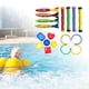thumbnail image 3 of Juguetes de buceo acuático, juego de juguetes de piscina para fiestas, regalos, anillos de buceo para piscina 18 piezas, 3 of 9