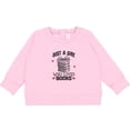 thumbnail image 2 of Inktastic Just a Girl Who Loves Books Baby Sweatshirt, 2 of 4