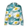 thumbnail image 2 of Picia Daisy Flowers Women's Men's UPF 50+ Sun Protection Hoodie Shirt Long Sleeve SPF Fishing Outdoor UV Hiking Lightweight Shirts-Small, 2 of 9