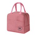 thumbnail image 1 of 1 bolsa de picnic rosa, organizador de almuerzo, 1 of 4