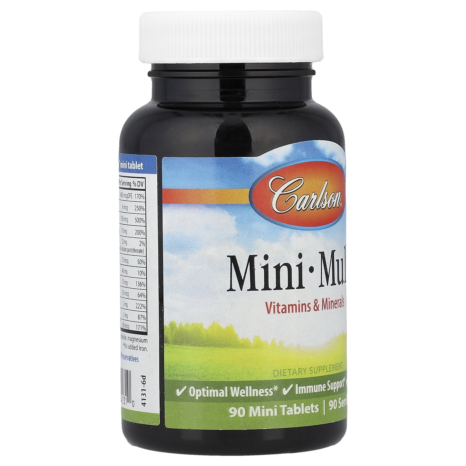 Carlson - Mini-Multi, Vitamins  Minerals, Immune Support  Heart Health, Optimal Wellness, 90 mini tablets.