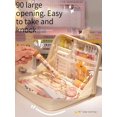 thumbnail image 2 of 1pc Large Capacity Student Pencil Case, Wholesale Multifunctional Classification Storage, High Appearance Make-up Bag With Compartments, Multi-purpose, 2 of 4