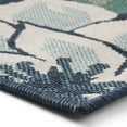 thumbnail image 3 of Noble House Meza Outdoor 84 x 63" Floral Area Rug in Blue and Green, 3 of 6