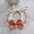 thumbnail image 6 of Multi-Layer Bow-knot Pet Collar Super Soft Wear-Resistant Polyester - Saliva Bib Decor, 6 of 8