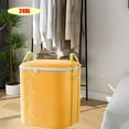 thumbnail image 6 of kladzum Large Storage Bins with Lids Closet Organizers and Moving Storage Bags Double Zipper Reinforced Handles Tote Bag for Home Dorm Storage Travle Supplies, Orange, 6 of 8