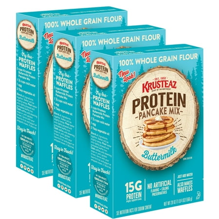 (Pack of 3) Krusteaz Protein Pancake Mix, 20 oz.