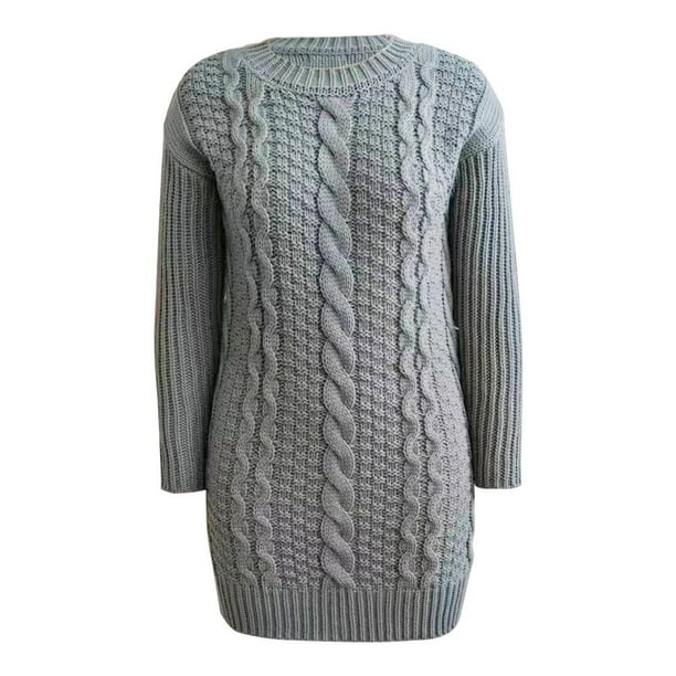 Suéter George Para Mujer Tejido Largo Talla G Color gris