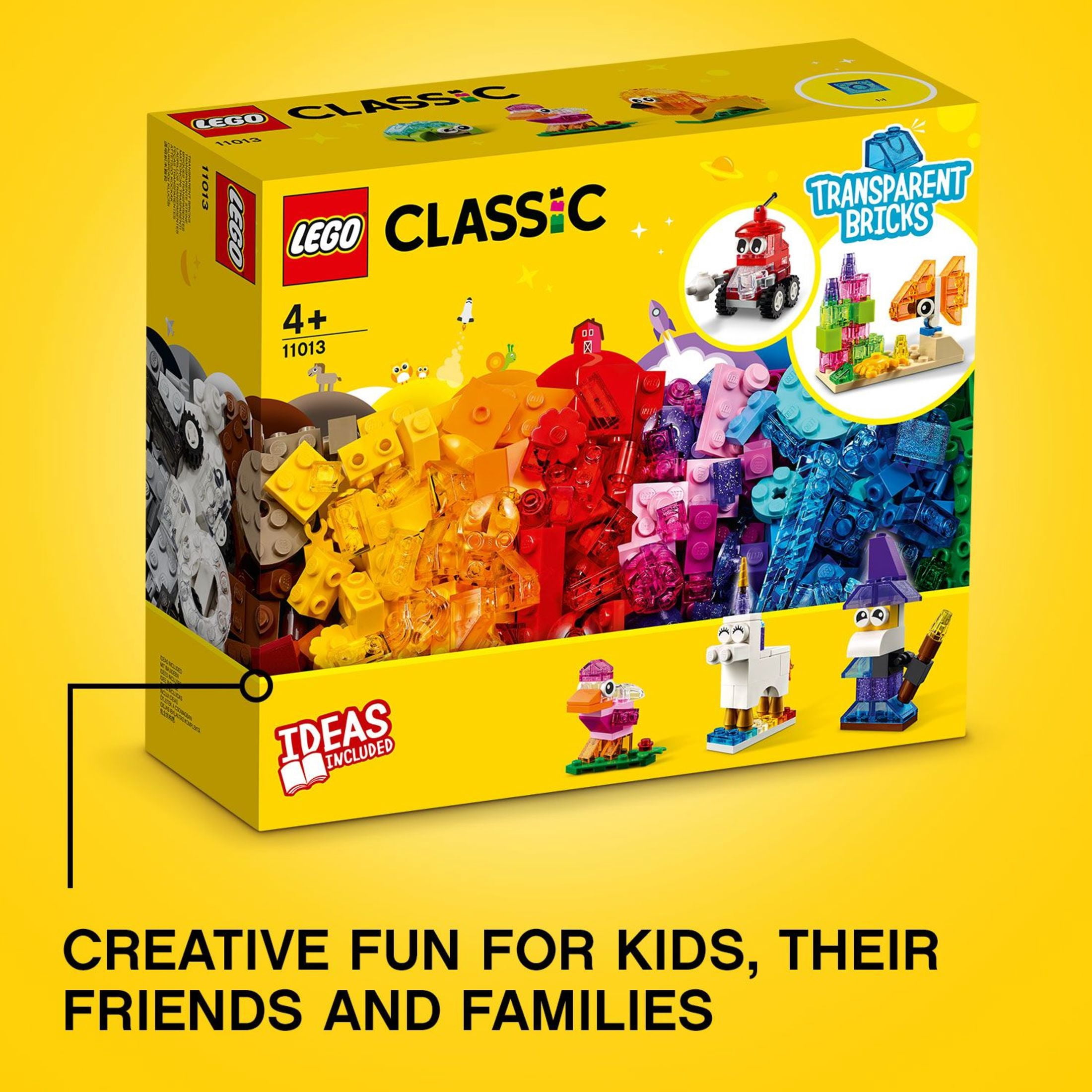 (3 pack) LEGO Classic Creative Transparent Bricks 11013