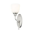 thumbnail image 2 of Millennium Lighting  Alberta 1 Light Wall Sconce Brushed Nickel, 2 of 4