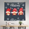 thumbnail image 2 of Pofeuu Three Cute Christmas Gnomes Print Wall Tapestry Decoration Wall Hanging Tapestry 60 x 51 Inch, 2 of 6