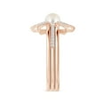 thumbnail image 3 of Angara Starburst Freshwater Cultured Pearl and Diamond Gemini Stackable Ring in 14K Rose Gold for Women | June Birthstone Jewelry for Her, 3 of 8
