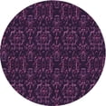 thumbnail image 1 of Ahgly Company Machine Washable Indoor Round Transitional Purple Jam Purple Area Rugs, 3' Round, 1 of 7