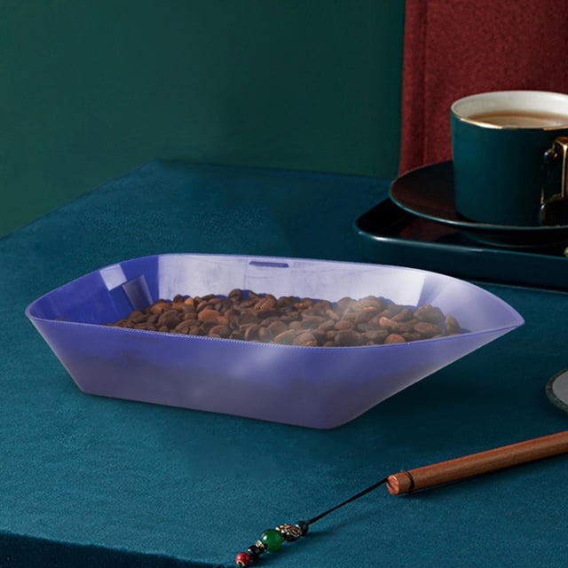 Bandeja ovalada para catación de café con tapa, bandeja de muestra para catación de granos de café para pesar cuchara Azul oscuro
