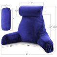 thumbnail image 5 of Nestl Reading Pillow, Extra Large Comfortable Bed Rest Pillow with Arms - Premium Shredded Memory Foam TV Pillow, Detachable Neck Roll & Lumbar Support Pillow - Royal Blue, 5 of 8